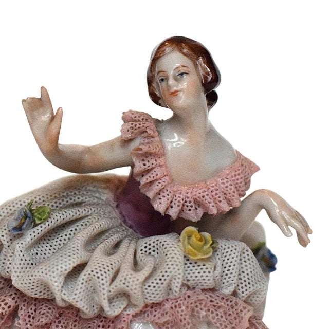 Ballerina Figurine in Porcelain from Volkstedt, Germany, 1920s For Sale - Image 4 of 7