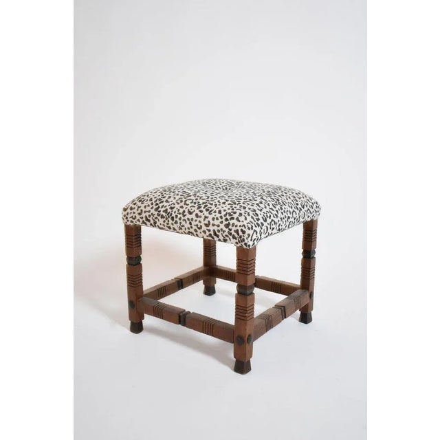 1920s Arts & Crafts Wooden Stool, 1920s For Sale - Image 5 of 5