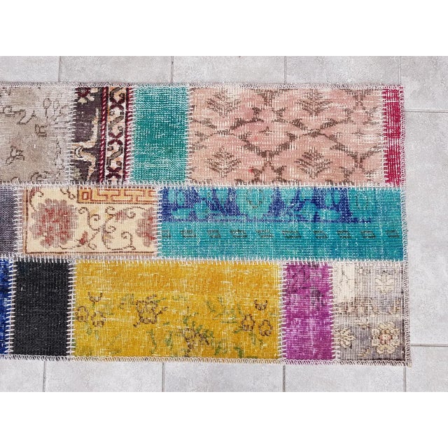 Pink Vintage Anatolian Wool Runner Carpet For Sale - Image 8 of 10