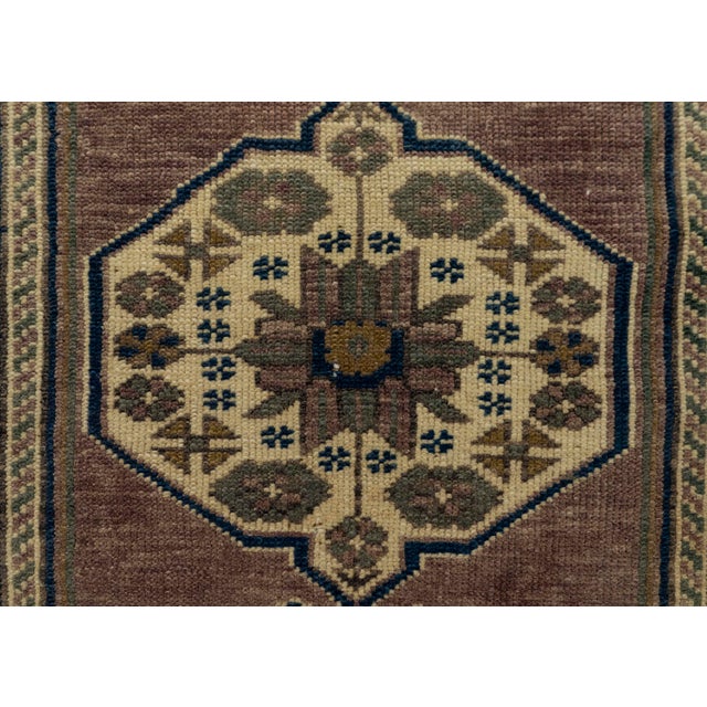 Turkish Mini Rug Oriental Hand Knotted Vintage Rug 1'5" x 2'6" #21208 For Sale - Image 4 of 8
