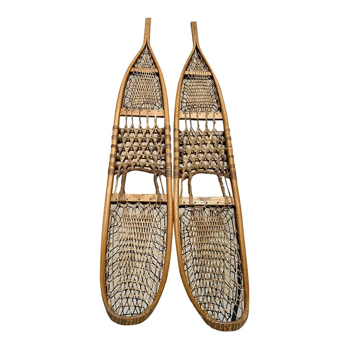 Vintage 1940's Wood Snow Shoes-A Pair Chairish