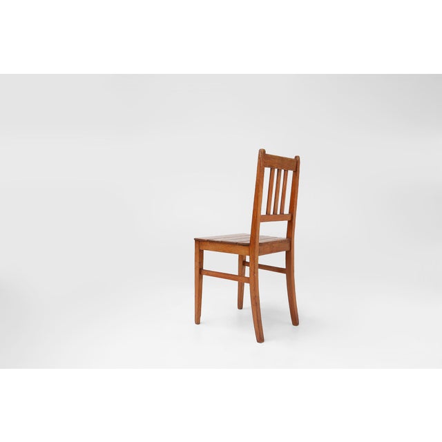 Wooden Geometric Chair in the style of Jean Prouve, France, 1940s For Sale - Image 13 of 15