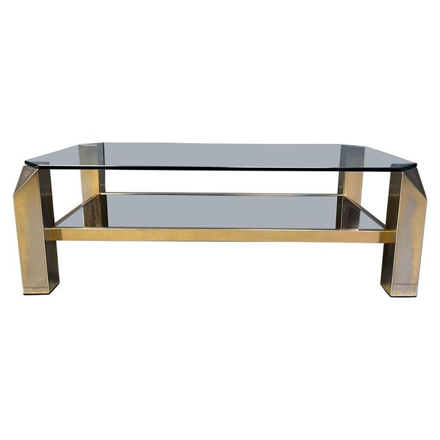 Vintage 23kt Gold-Plated Coffee Table from Belgochrom, 1970s For Sale - Image 12 of 12
