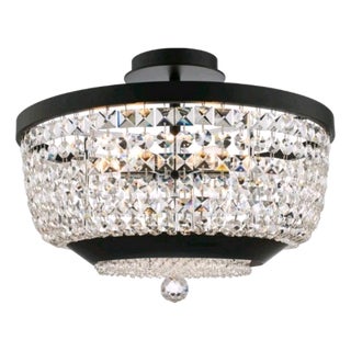 Kalco Semi Flush Mount, Matt Black For Sale