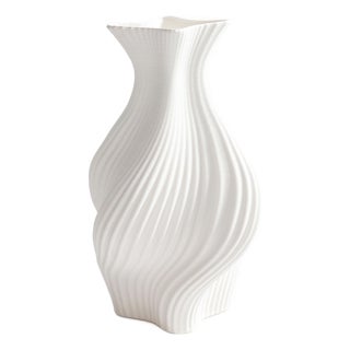 Swirling 3D Printed Ceramic Vase For Sale