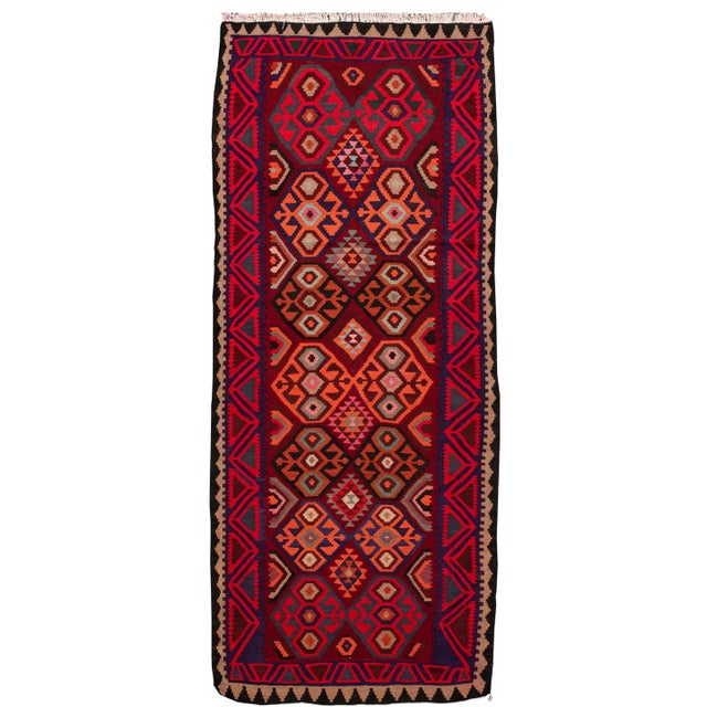 Mid-20th Century Vintage Kilim Runner Rug 4' 7" X 11'. For Sale - Image 13 of 13