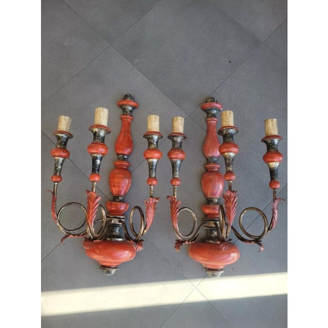 Neoclassical Style Wall Sconces, Set of 2 For Sale - Image 3 of 7