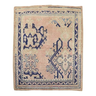 Zabihi Collection Antique Square Turkish Oushak Rug - 3'1" x 3'6" For Sale