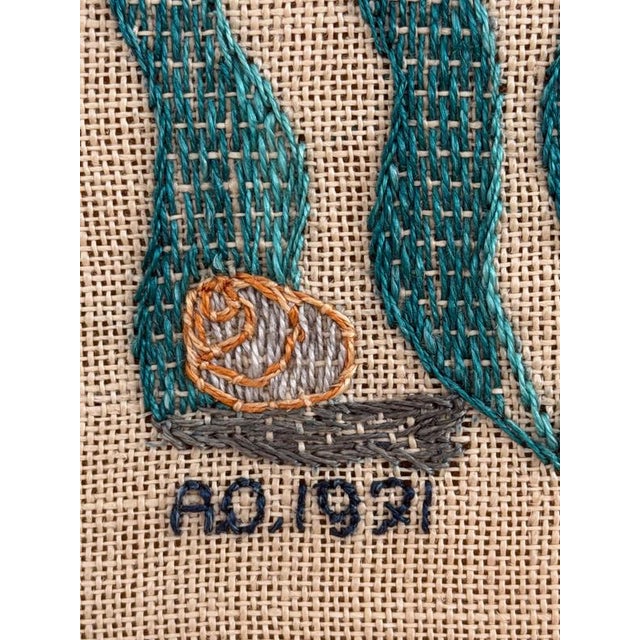 Mid-Century Modern Maritime Wall Art with Embroidered Fish, Sweden, 1970s For Sale - Image 6 of 14