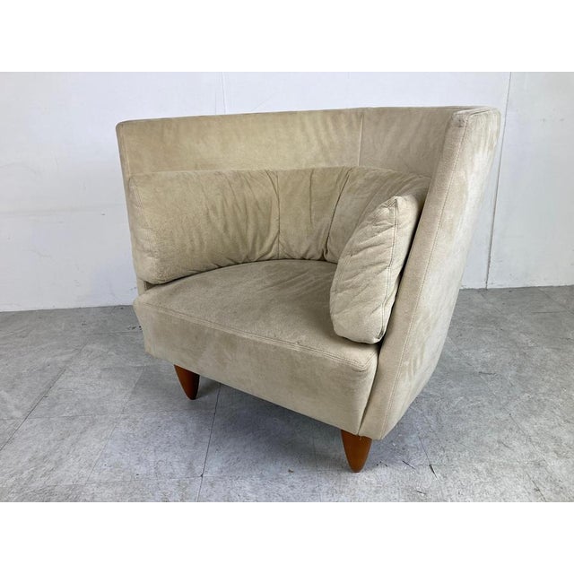 Vintage Highback Lounge Chair attributed to Ligne Roset, 1990s For Sale - Image 12 of 13