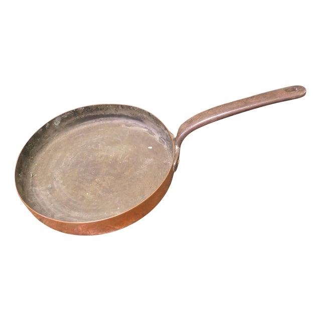 Large Copper Frying Pan, 19th Century For Sale