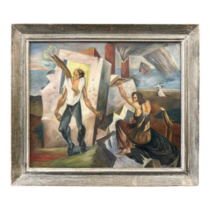 Michael Lenson WPA Surrealist Painting