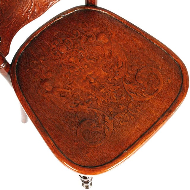 Vienna Chair in Turned and Stained Wood by Jacob & Josef Kohn, 1875 For Sale - Image 4 of 7