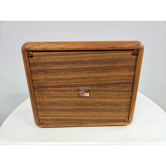 Teak Danish Modern Style Double Letter Tray - Desk Organizer For Sale - Image 9 of 11