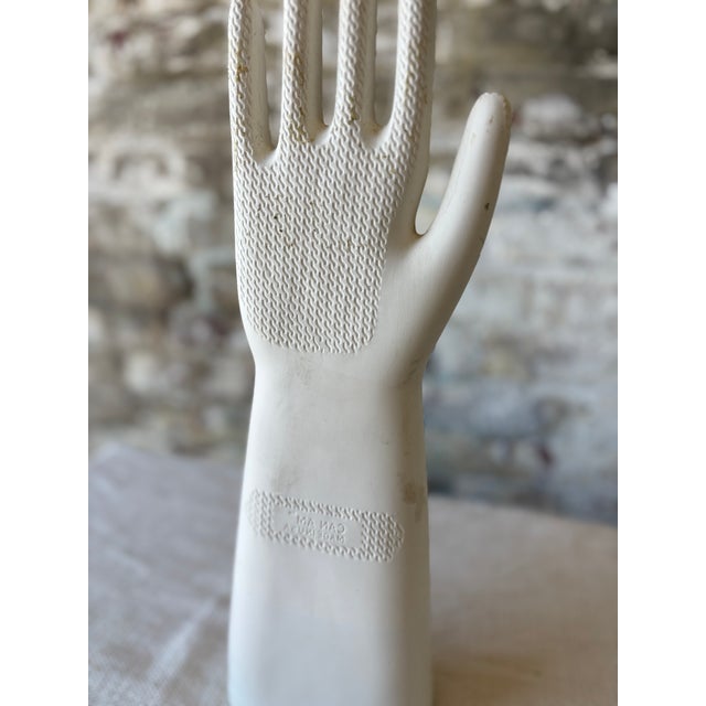 Vintage Porcelain Glove Mold – Industrial Display Hand (1976, Made in England) For Sale - Image 4 of 8