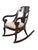 Early 20th Century Antique American Carved Wood Rocking Chair With Needlepoint Seat For Sale - Image 5 of 18
