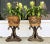 Koi Fish Pedestal Planters With Faux Floral Bromeliads- a Pair For Sale - Image 11 of 11