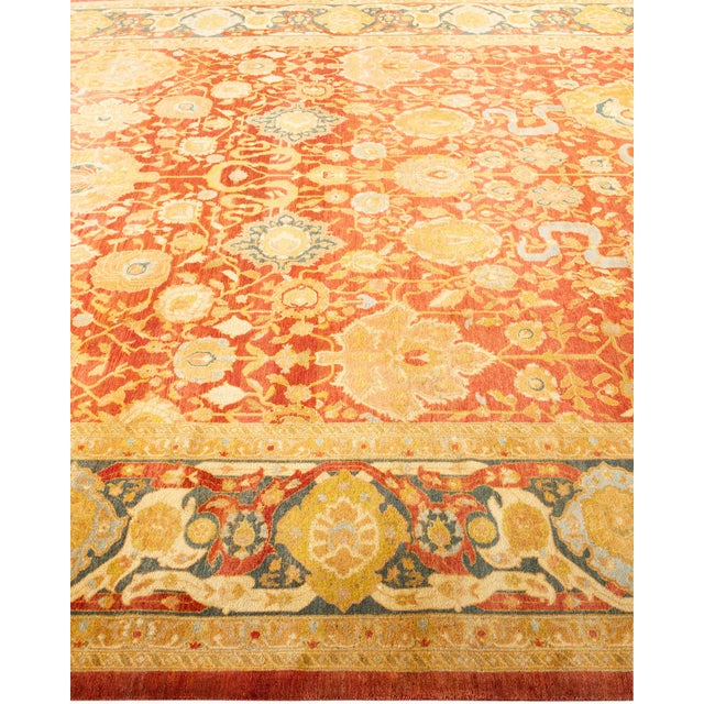 Solo Rugs Mogul, One-of-a-Kind Hand-Knotted Area Rug in Orange, 8' 1" x 10' 1" For Sale - Image 4 of 8