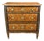 French Neoclassical Louis XVI Marble Top Parquetry Chest of Drawers For Sale