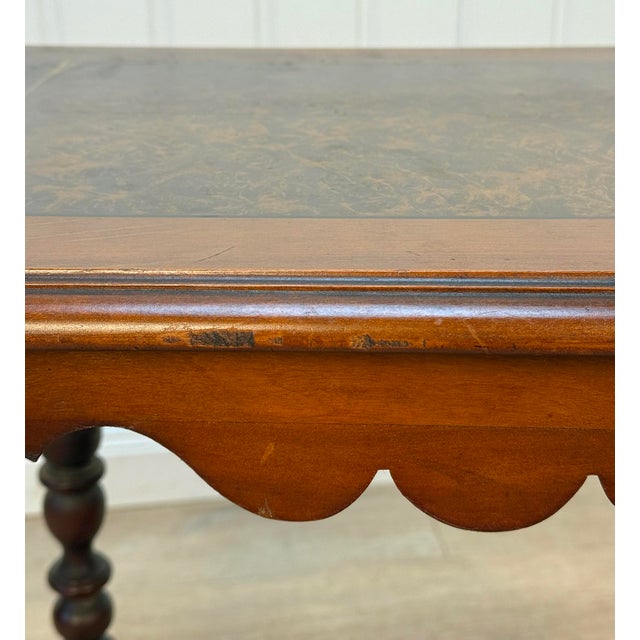 Antique Colonial Bird's Eye Maple Turned Occasional Table For Sale - Image 9 of 11