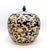 Large Cobalt Blue and Gold Lidded Ginger Jar, Chinese Porcelain, Late 20th Century - Chinoiserie, Hollywood Regency, Classic Elegance For Sale In Houston - Image 6 of 12