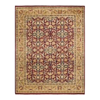 Mogul, One-of-a-Kind Hand-Knotted Area Rug in Red, 8' 1" x 10' 3" For Sale