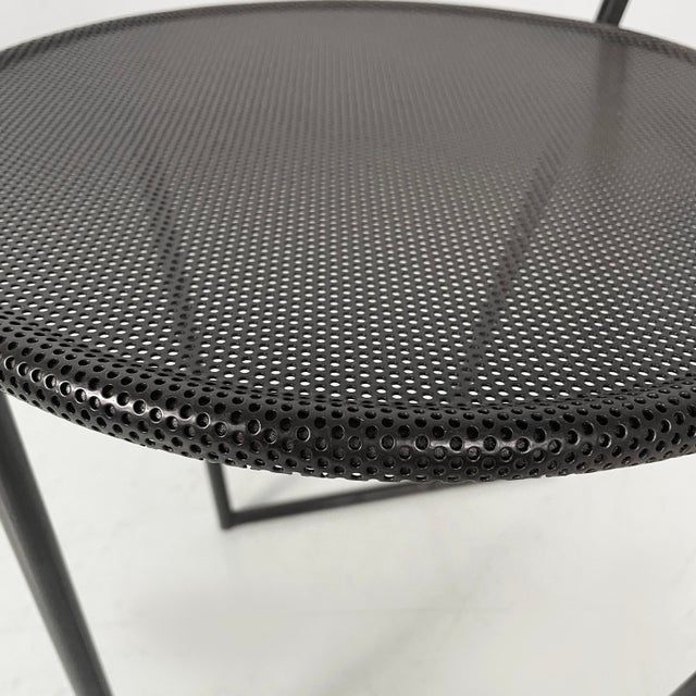 Italian Modern Black Metal Chairs by Emilio Nanni for Fly Line, 1980s, Set of 4 For Sale - Image 16 of 18