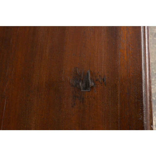 French Louis XVI Style Mahogany Coffee Table With Brass Sabots, Mid-20th Century For Sale - Image 11 of 16