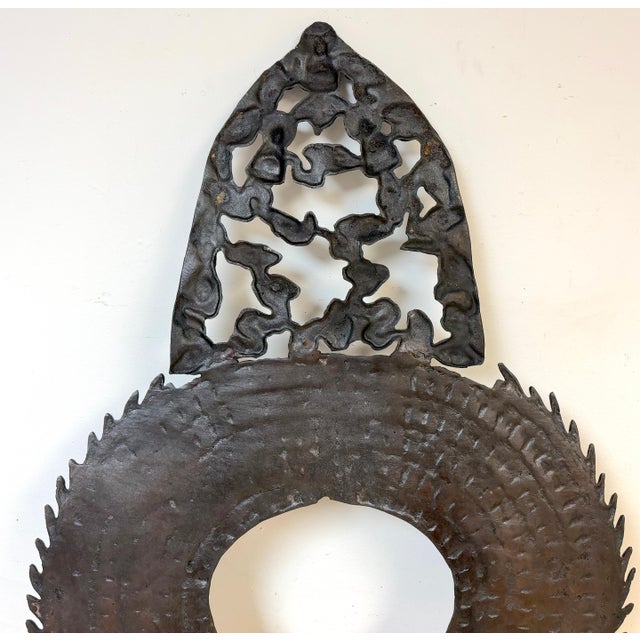 Monumental Buddhist Aureole (Halo) Fragment with Seated Buddhas, China, 20th C. For Sale - Image 10 of 13