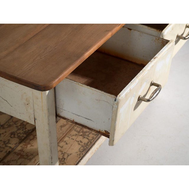 Industrial Worktable with Drawers, 1940s For Sale - Image 5 of 10