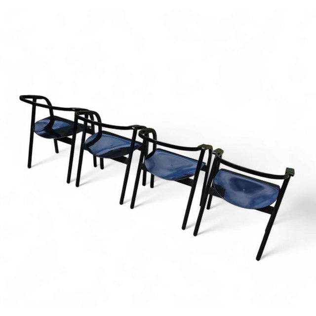 Otto Chairs by Werther Toffoloni for Ibis, 1981, Set of 4 For Sale - Image 12 of 18