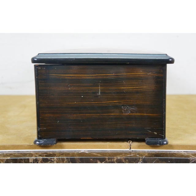 Brown Antique Swiss Langdorff & Fils 8 Tune Niut Airs Marquetry Music Box For Sale - Image 8 of 18