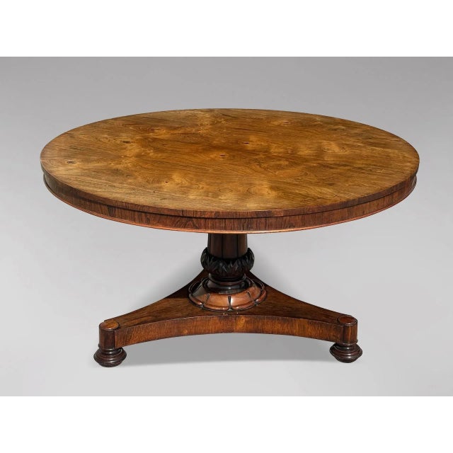 Fine Quality William IV Period Rosewood Centre Table with Faded Golden Colour & Patina This William IV period early 19th-...