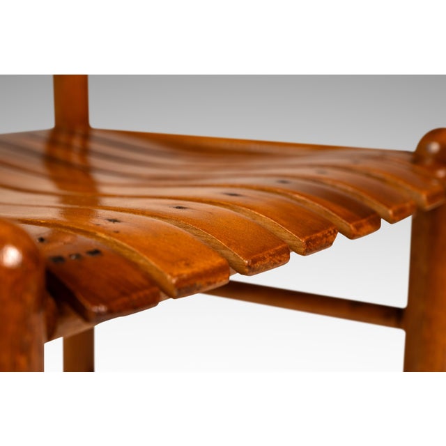 Mid-Century Modern Patinaed Armchair in Solid Oak in the Manner of Arthur Umanoff, Usa, C. 1960s For Sale - Image 11 of 18