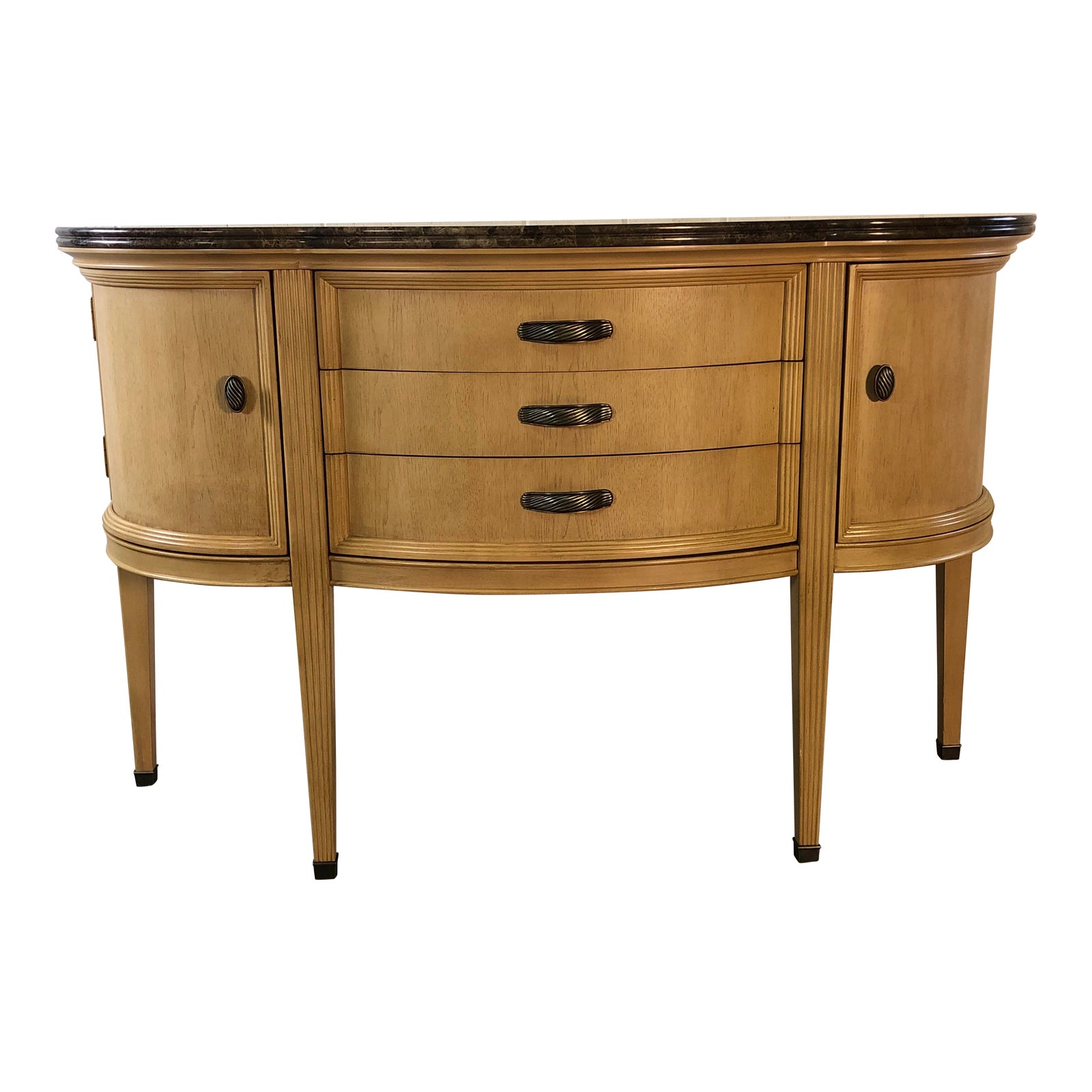 Bernhardt Demilune Server Buffet With Granite Top Chairish