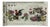 Vintage Finish Rooster Flower Graphic Rectangular Porcelain Plate Art For Sale