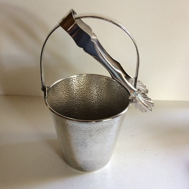 Vintage Meriden Silver Plate Co. Ice Bucket & Tongs Chairish