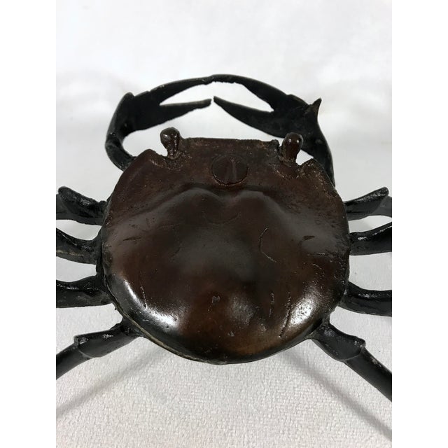 Black Study of a Large Japanese Bronze Crab, Sculpture For Sale - Image 8 of 9