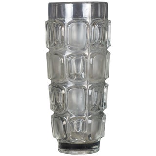 Cylindrical Glass Vase, Italy, 1970s For Sale