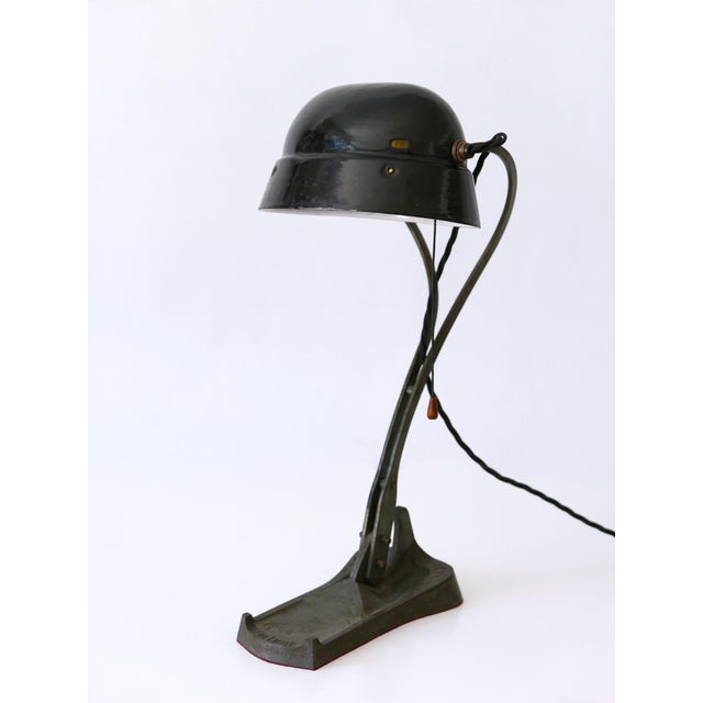 Extremely rare and elegant art nouveau desk light or table lamp. Designed and manufactured probably in early 1900s in...