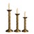 Vintage Solid Brass Spiral Candlesticks, Set of Three Graduated , 12”, 14” & 16 For Sale