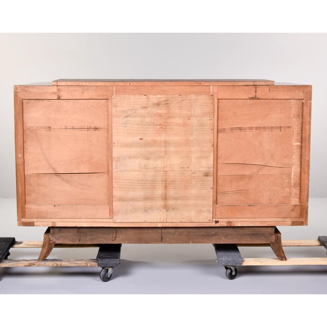 French Art Deco Rosewood Veneer Cabinet With Eight Drawers and Glass Display Case For Sale - Image 11 of 12