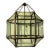 Large Antique Copper & Glass Octagonal Ceiling Lantern/Chandelier/Pendant For Sale