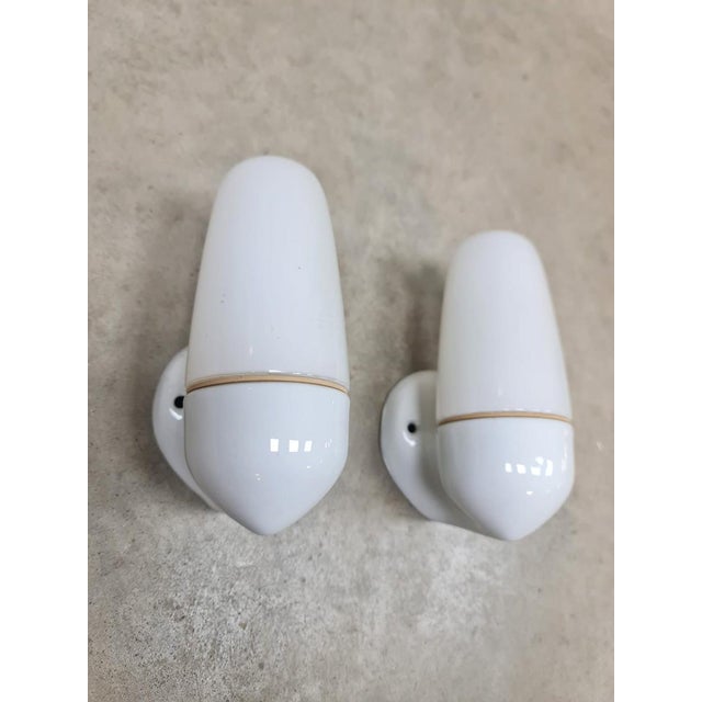 Ceramic Mid-Century Bauhaus Wall Lamps from Wilhelm Wagenfeld for Lindner, 1960s For Sale - Image 7 of 7