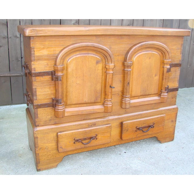 Rustic Oak Chest of Drawers, 1950s For Sale - Image 11 of 13
