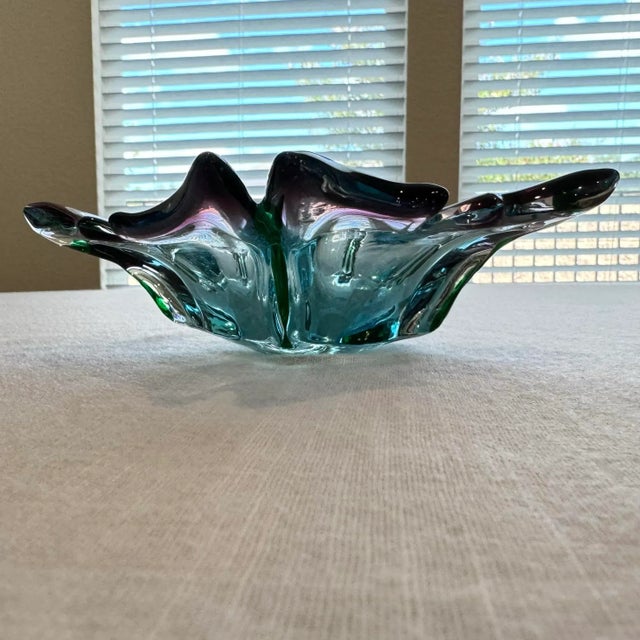 1960s Mid-Century Art Glass Bowl For Sale - Image 9 of 12