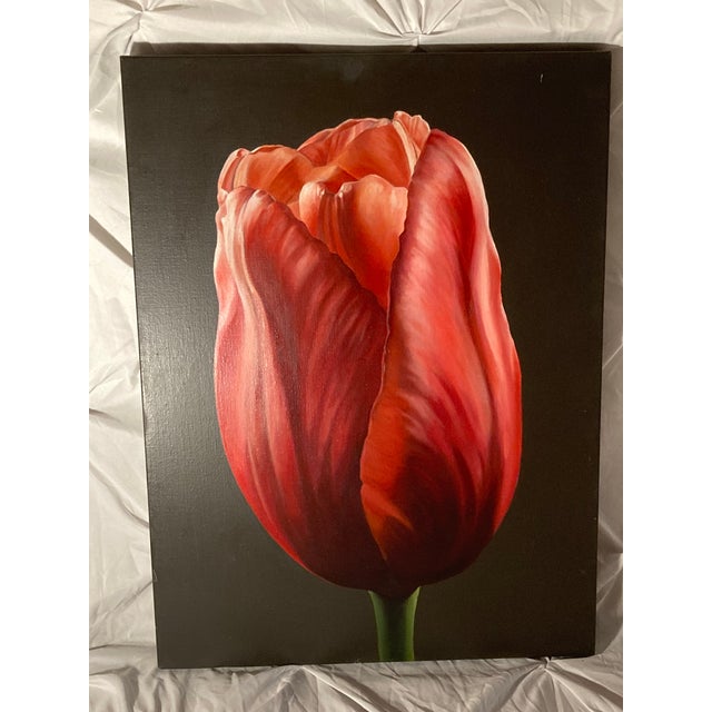 Pink Contemporary Art Tulip # 2 Painted in Bright Dramatic Pink For Sale - Image 8 of 11