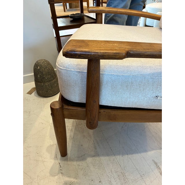 Pair of Wood and Upholstered Armchairs, 1940s/50s, France For Sale - Image 16 of 17