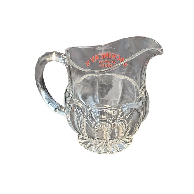 Mid-Century Modern Vintage English Mackinlay's Scotch Glass Pub Water Pitcher For Sale - Image 3 of 5