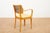 Brown Wooden Chair with Caned Back and Fabric Seat from Horgenglarus, 1940s For Sale - Image 8 of 12